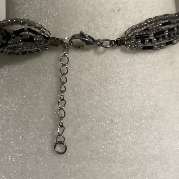 Gray Seashell Black Seed Beaded Bohemian Summer Beach Caribbean Necklace - Picture 15 of 15